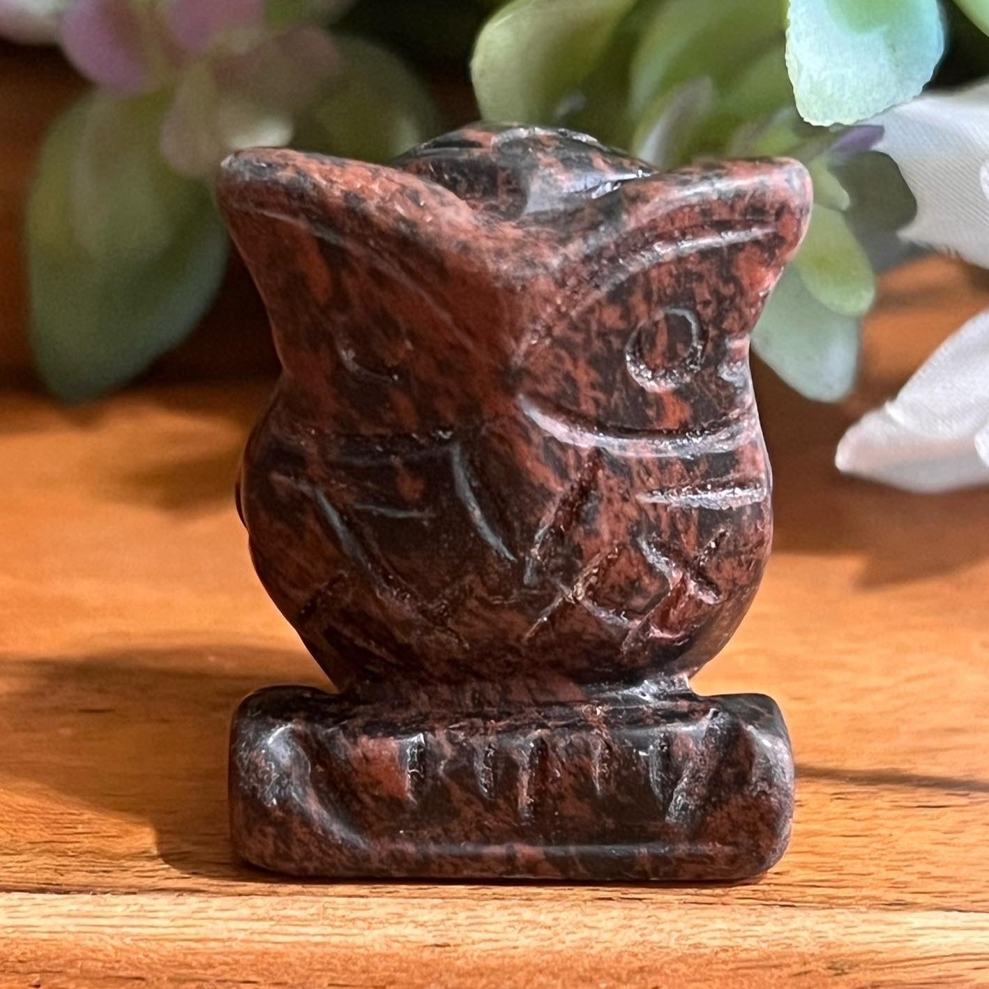 Mahogany Obsidian Owl