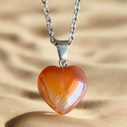 Carnelian Heart Necklace