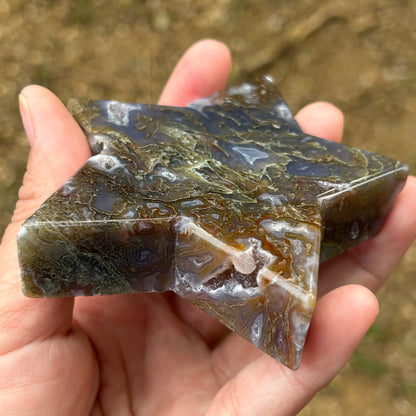 Moss Agate Star