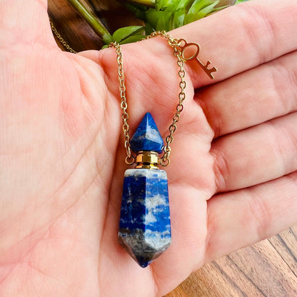 Lapis Lazuli Bottle Necklace